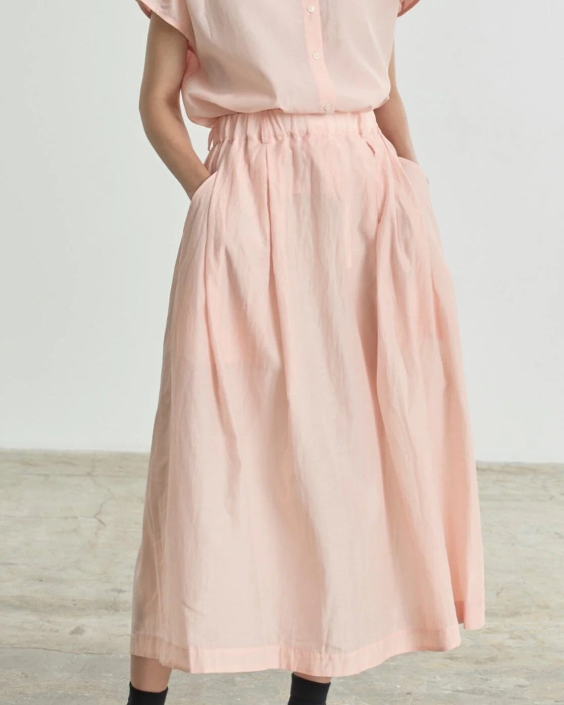 Nicholson & Nicholson Lola Silk Skirt Pink-Nicholson & Nicholson-Thistle Hill