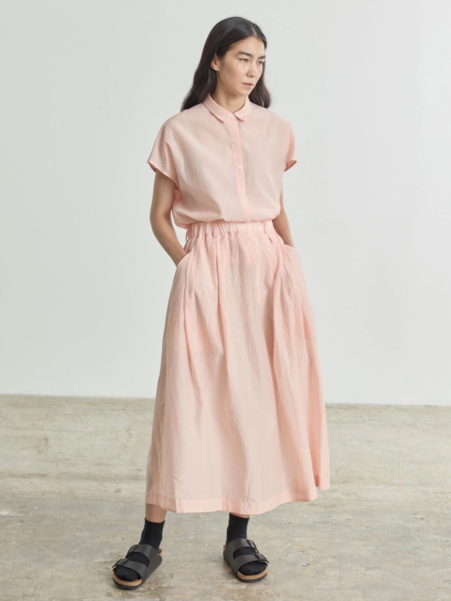 Nicholson & Nicholson Lola Silk Skirt Pink-Nicholson & Nicholson-Thistle Hill