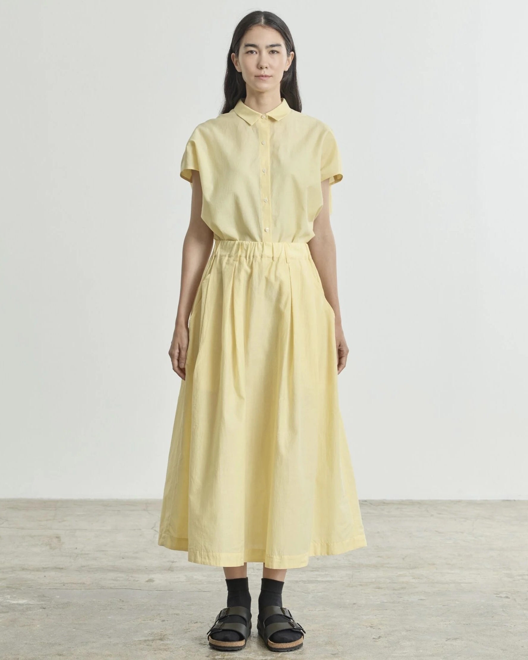 Nicholson & Nicholson Lola Silk Skirt Yellow-Nicholson & Nicholson-Thistle Hill