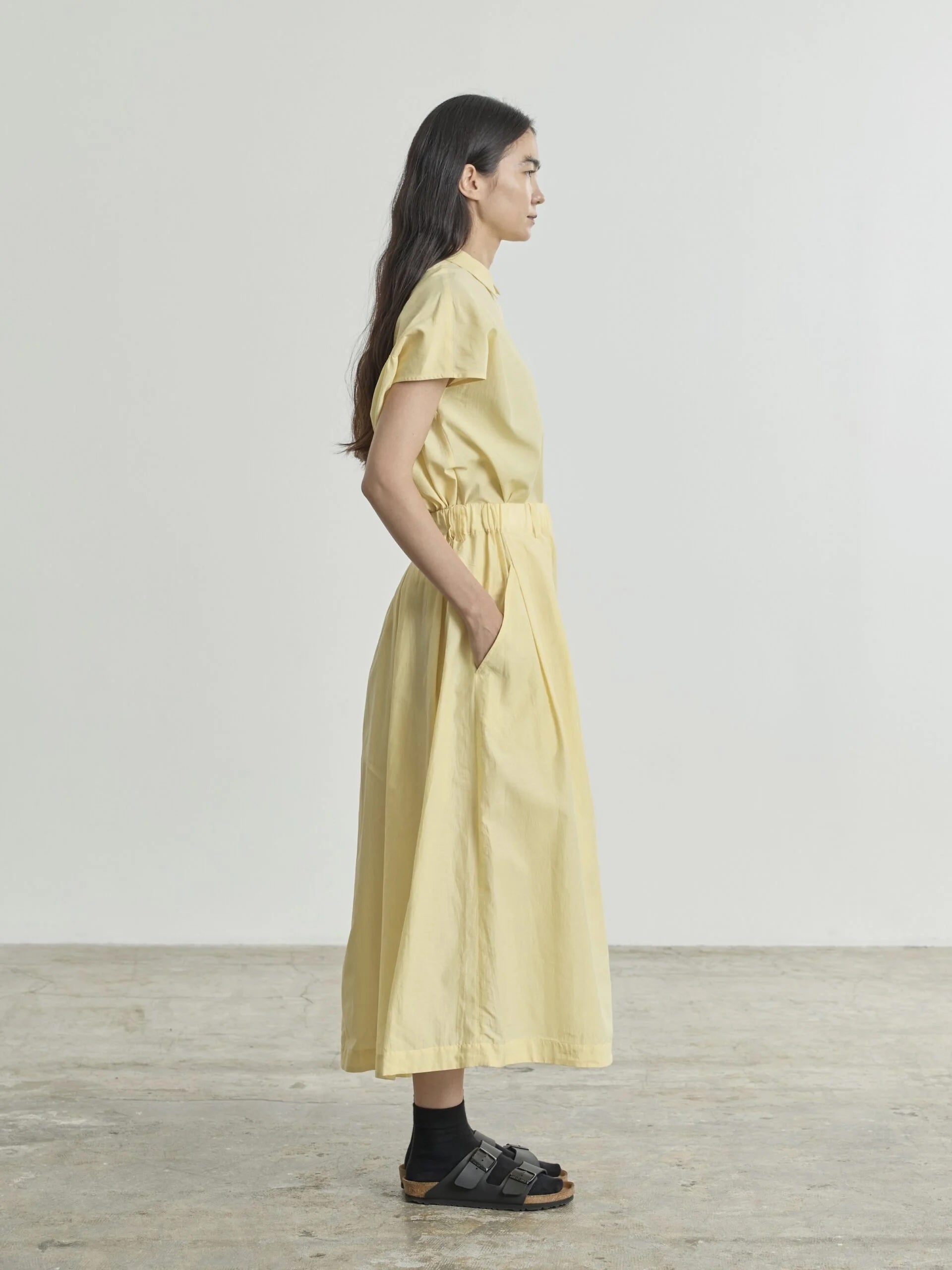 Nicholson & Nicholson Lola Silk Skirt Yellow-Nicholson & Nicholson-Thistle Hill
