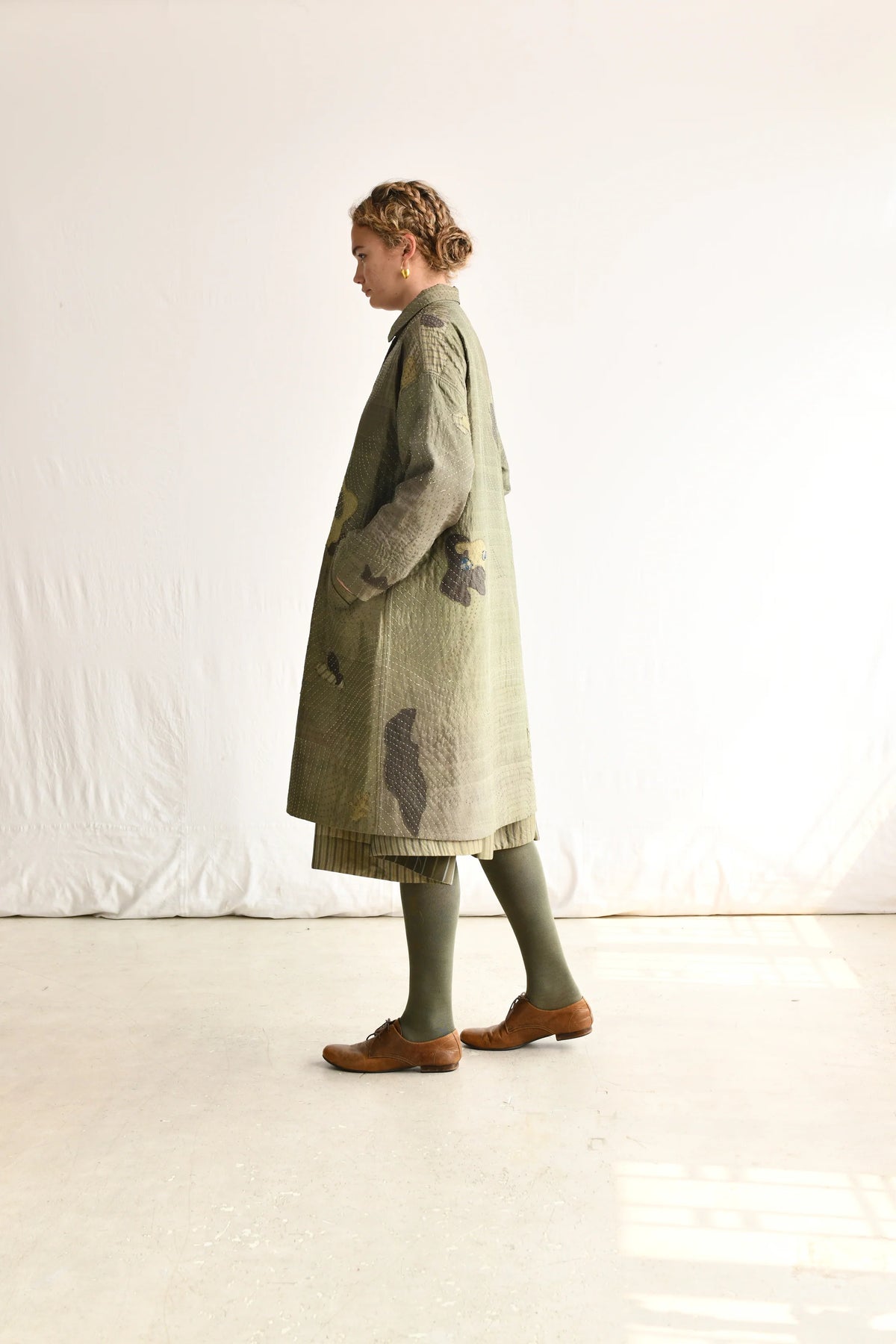 Maku Aves Green Embroidered Olive Jacket-Maku-Thistle Hill