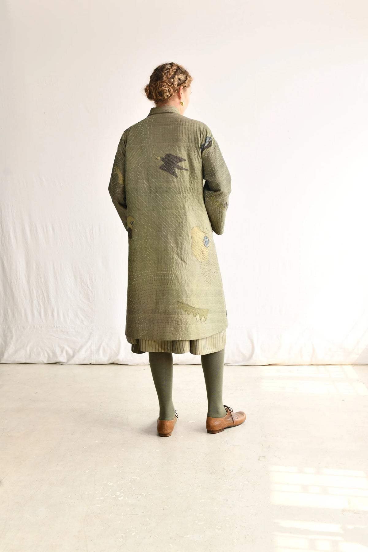 Maku Aves Green Embroidered Olive Jacket-Maku-Thistle Hill