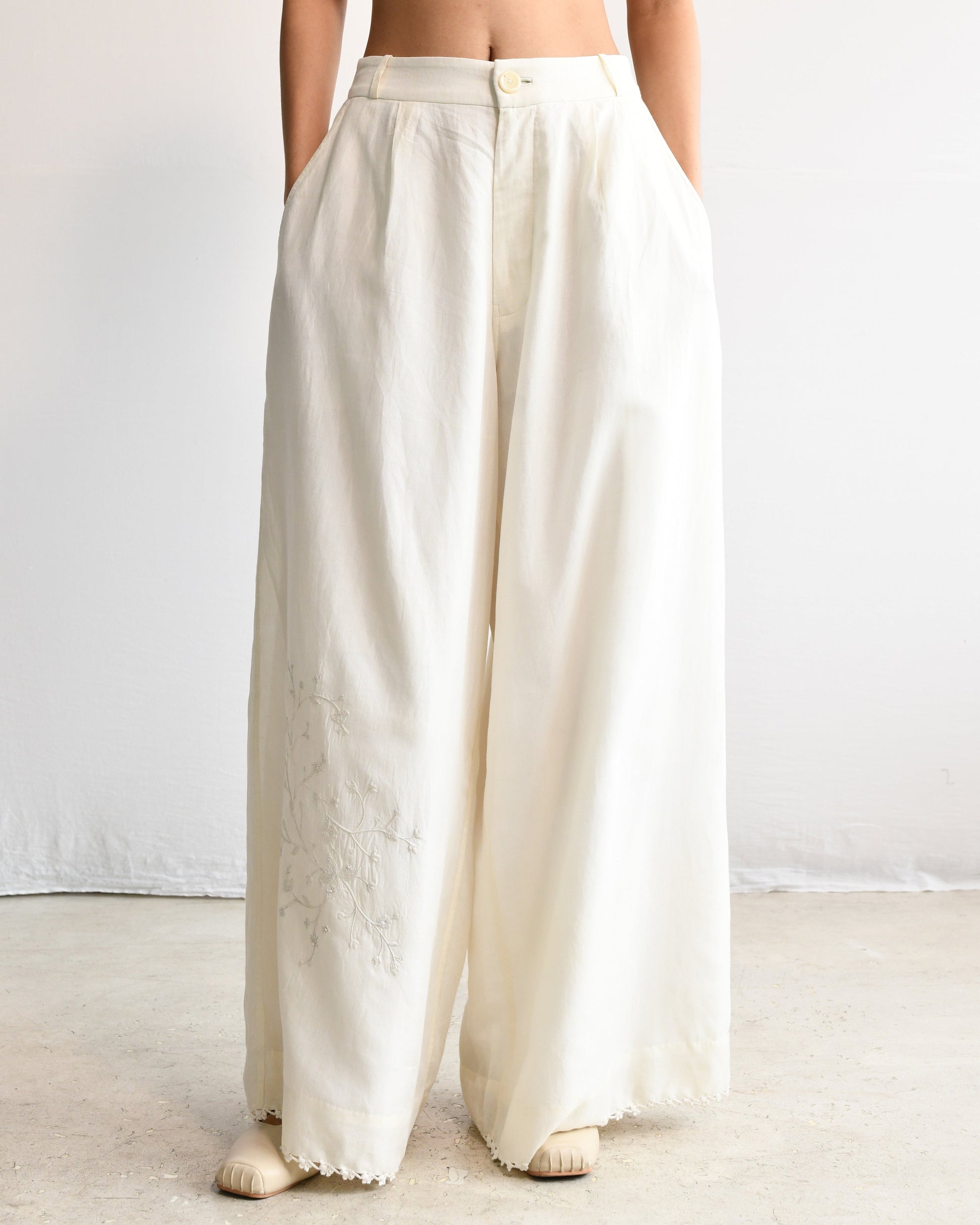 Maku Maui Handwoven Full Pant White-Maku-Thistle Hill