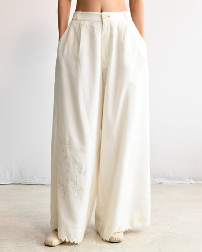 Maku Maui Handwoven Full Pant White-Maku-Thistle Hill