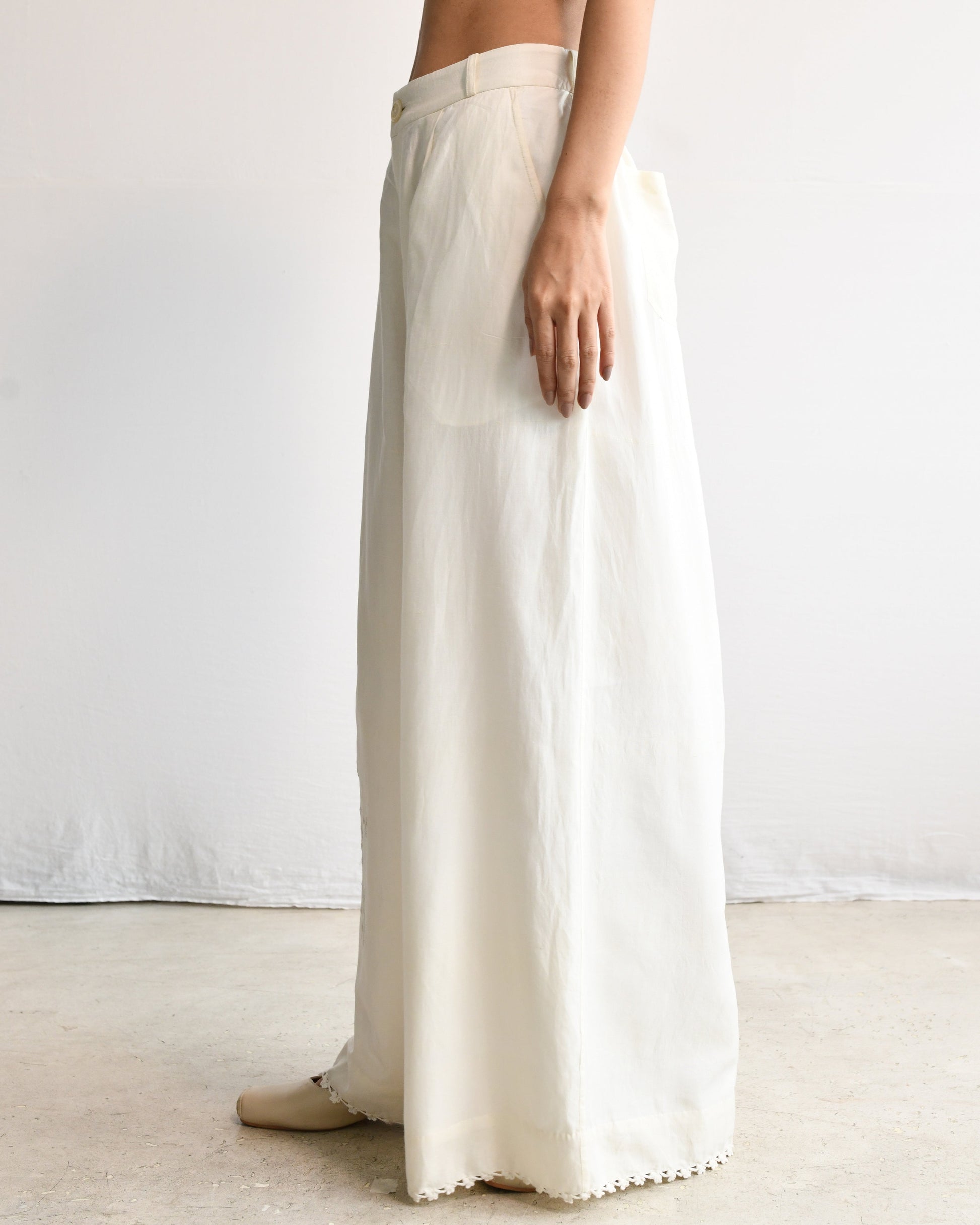 Maku Maui Handwoven Full Pant White-Maku-Thistle Hill