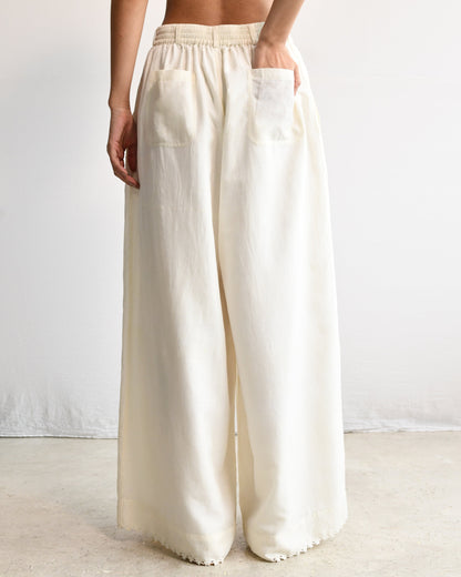 Maku Maui Handwoven Full Pant White-Maku-Thistle Hill