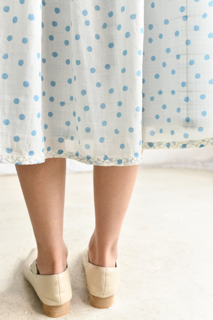 Maku Jurel Handwoven Dress Blue Dots-Maku-Thistle Hill