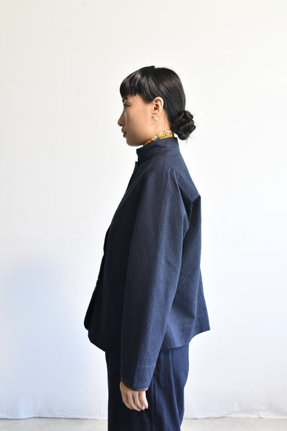 Maku Lutea Cotton Handwoven Jacket Navy-Maku-Thistle Hill