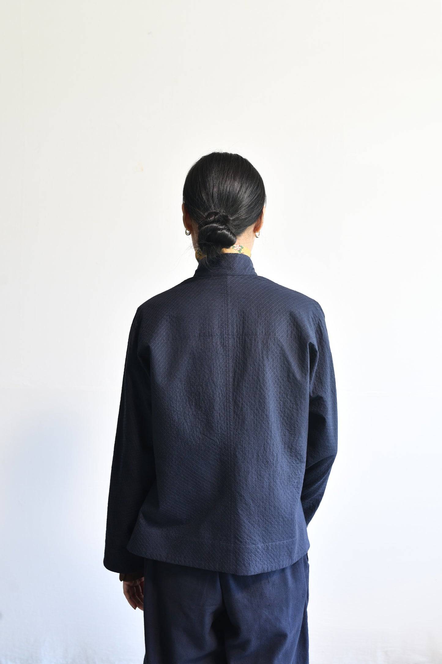 Maku Lutea Cotton Handwoven Jacket Navy-Maku-Thistle Hill