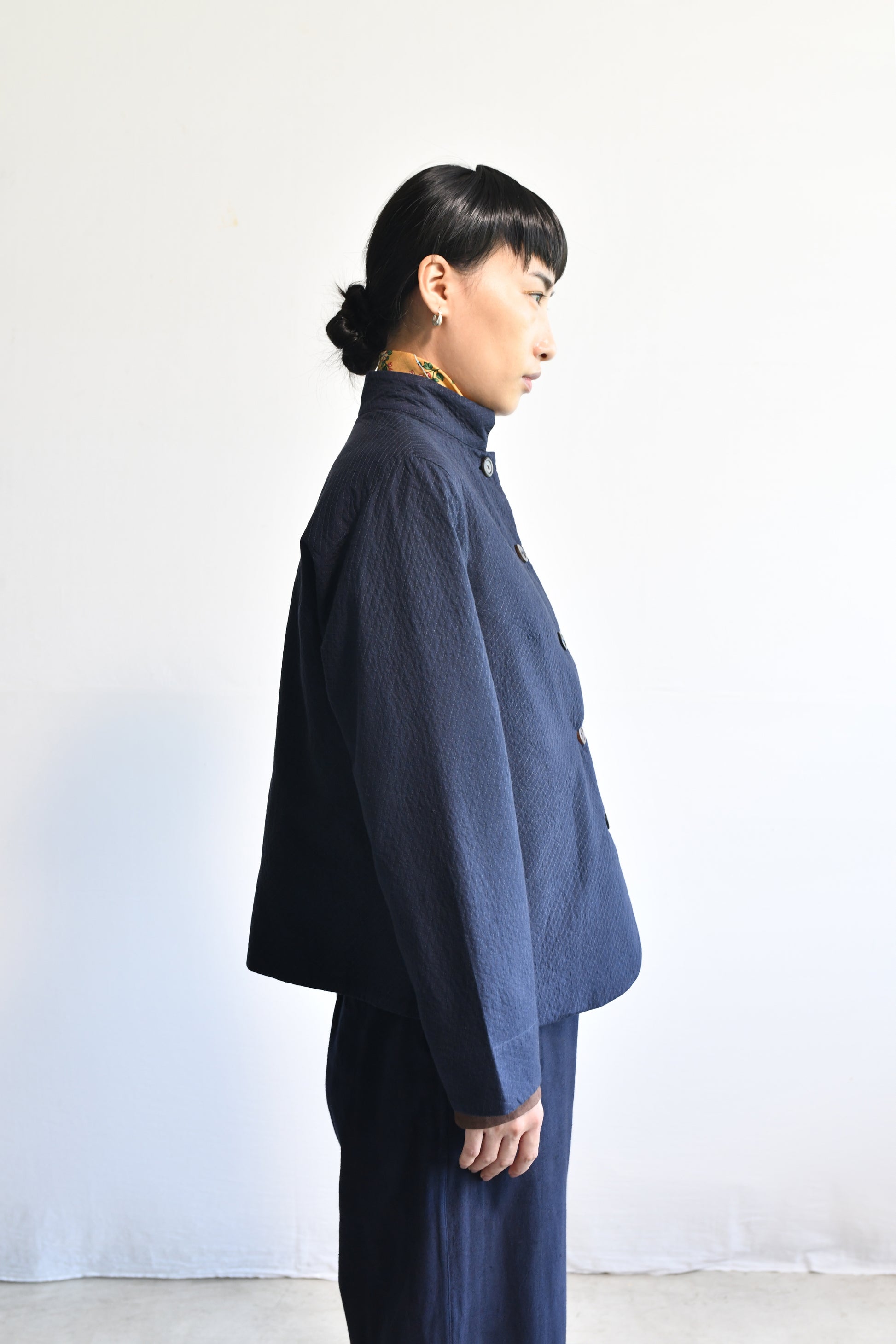 Maku Lutea Cotton Handwoven Jacket Navy-Maku-Thistle Hill