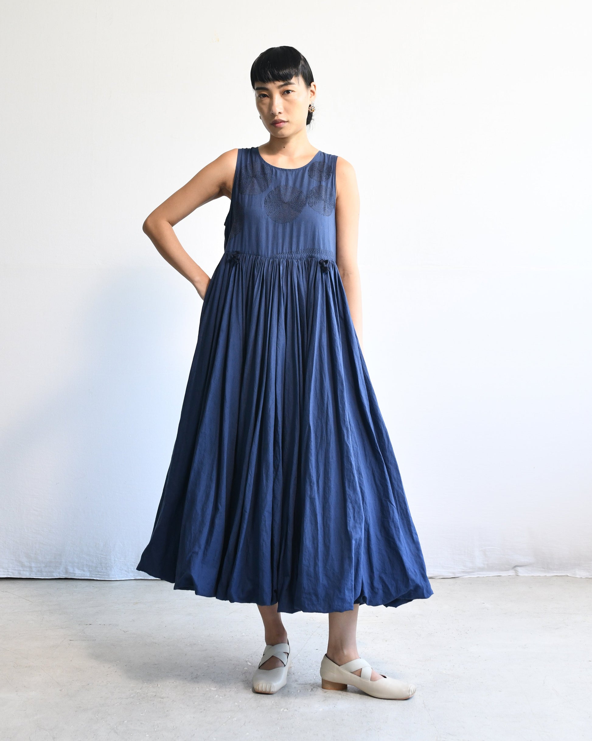 Maku Sole Handwoven Dress Navy-Maku-Thistle Hill