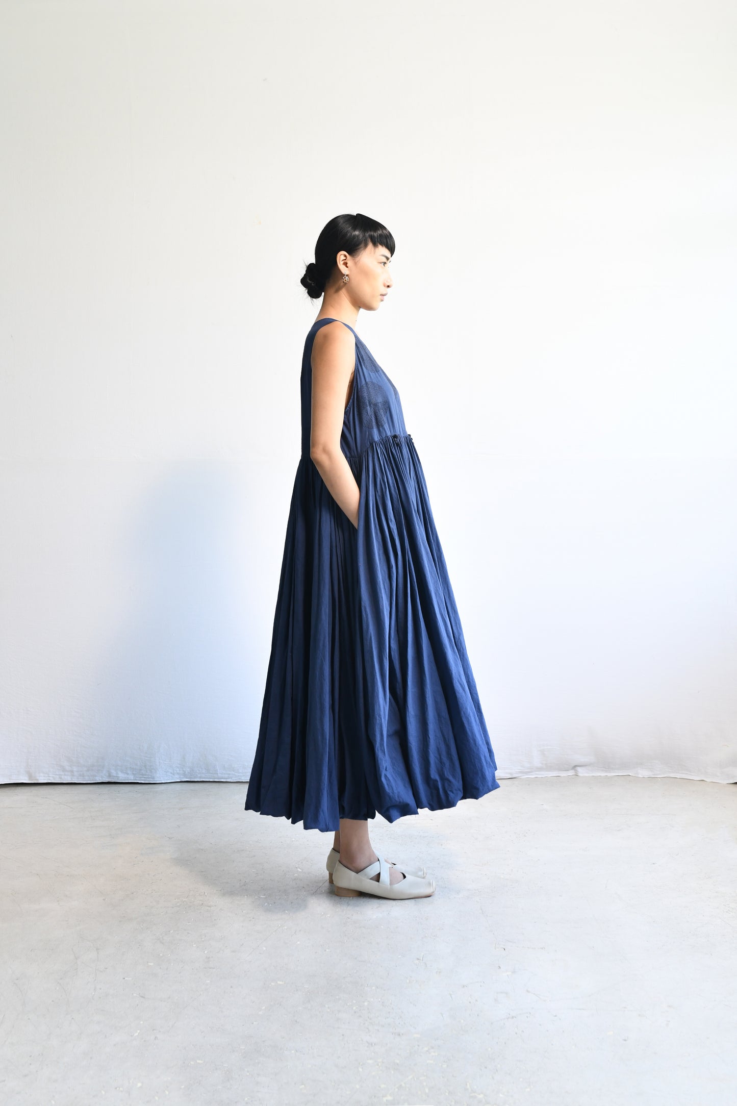 Maku Sole Handwoven Dress Navy-Maku-Thistle Hill