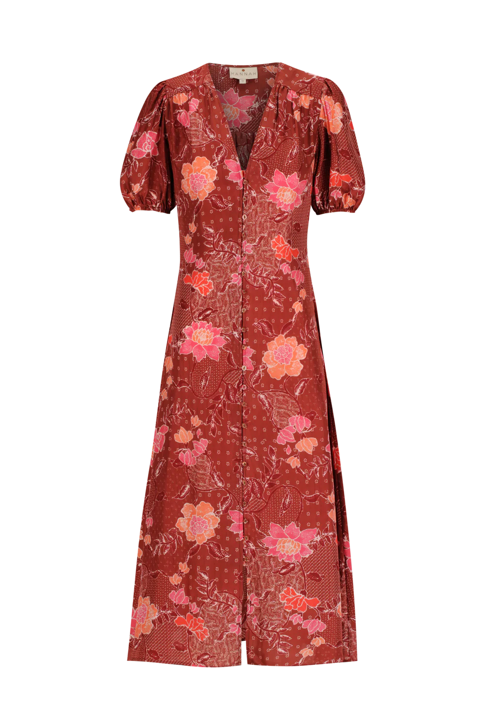 Hannah Art Wear Olivia Dress Bloom Burgundy-Hannah Art Wear-Thistle Hill