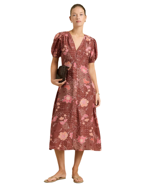 Hannah Art Wear Olivia Dress Bloom Burgundy – Thistle Hill