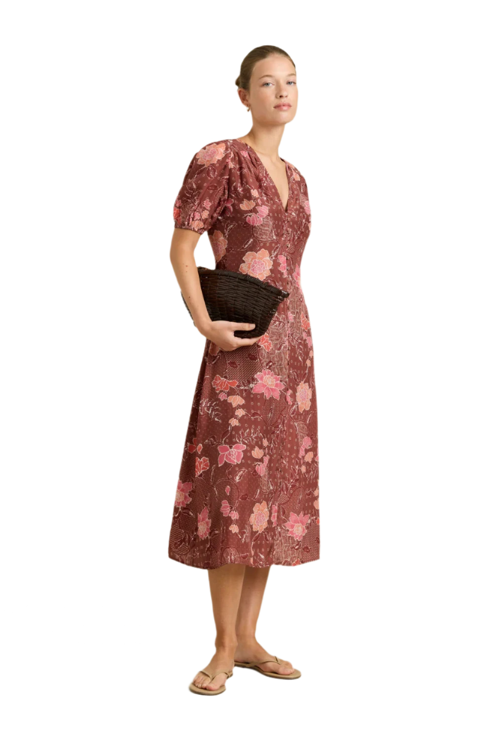 Hannah Art Wear Olivia Dress Bloom Burgundy-Hannah Art Wear-Thistle Hill