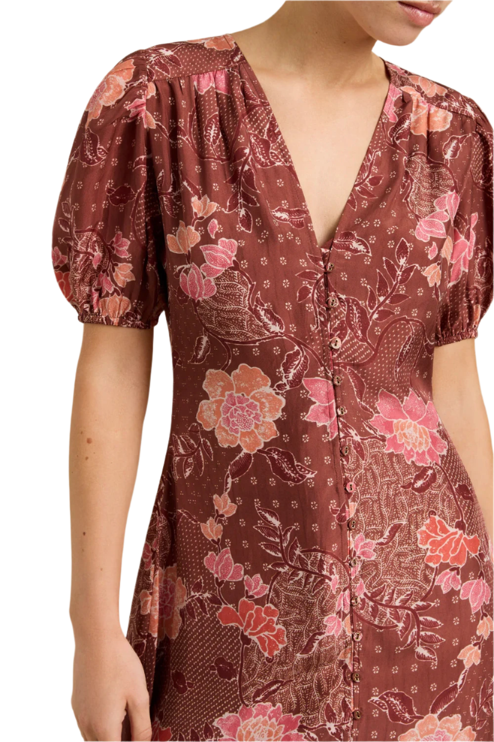 Hannah Art Wear Olivia Dress Bloom Burgundy-Hannah Art Wear-Thistle Hill