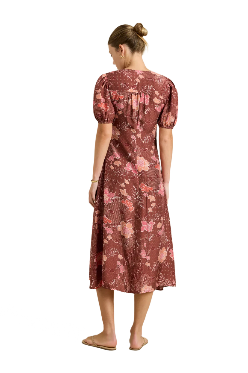 Hannah Art Wear Olivia Dress Bloom Burgundy-Hannah Art Wear-Thistle Hill