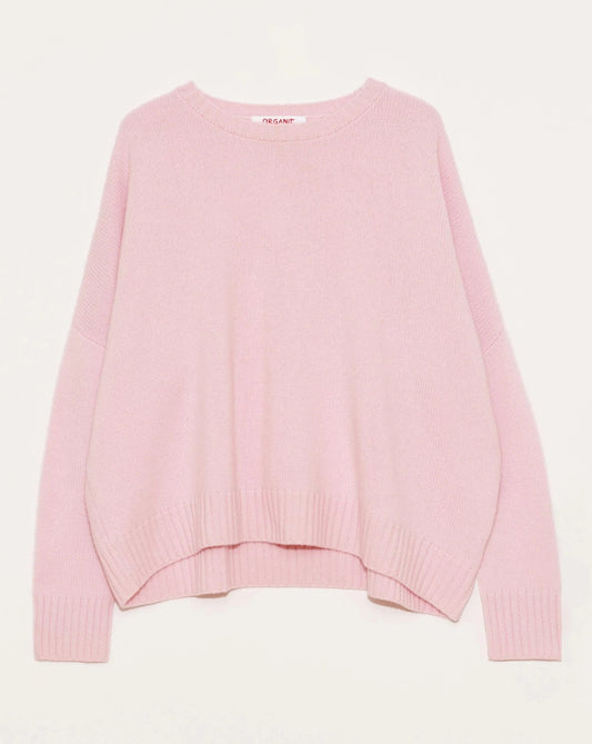 Organic by John Patrick Cashmere Wide Pullover Peony