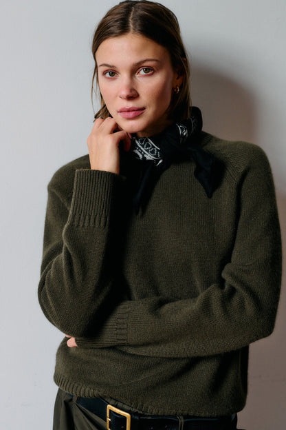 Organic by John Patrick Constance Cashmere Sweatshirt Fern-Organic by John Patrick-Thistle Hill