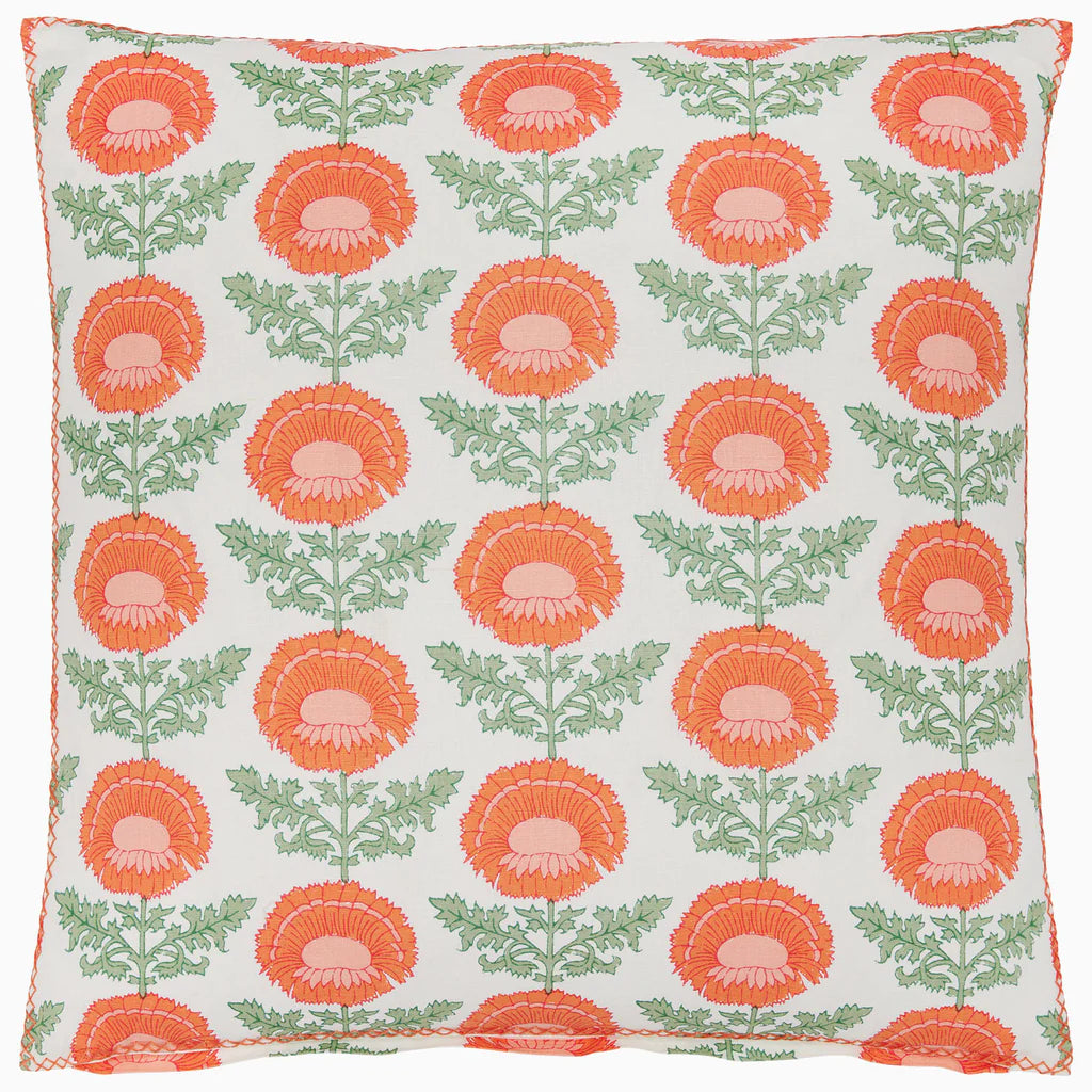 John Robshaw Kaavia Tangerine Decorative Pillow-John Robshaw-Thistle Hill