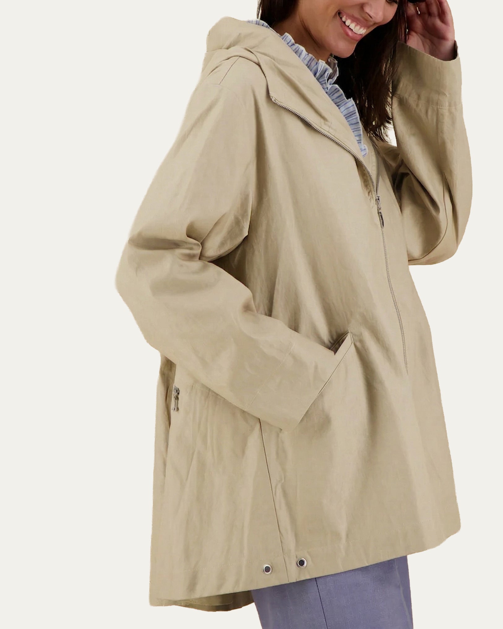 Pret Pour Partir Zephyr Lib Raincoat Sable-Pret Pour Partir-Thistle Hill