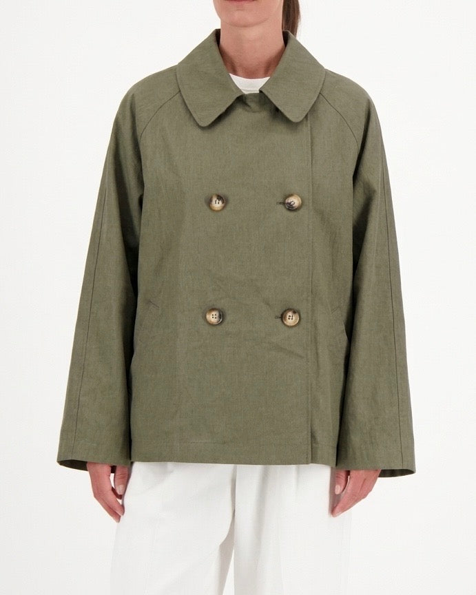 Pret Pour Partir Zoe Lib Raincoat Olive-Pret Pour Partir-Thistle Hill