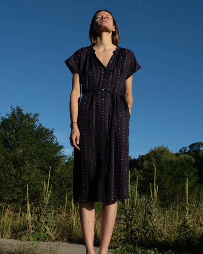 Raquel Allegra Marceline Dress Shibori Indigo-Raquel Allegra-Thistle Hill