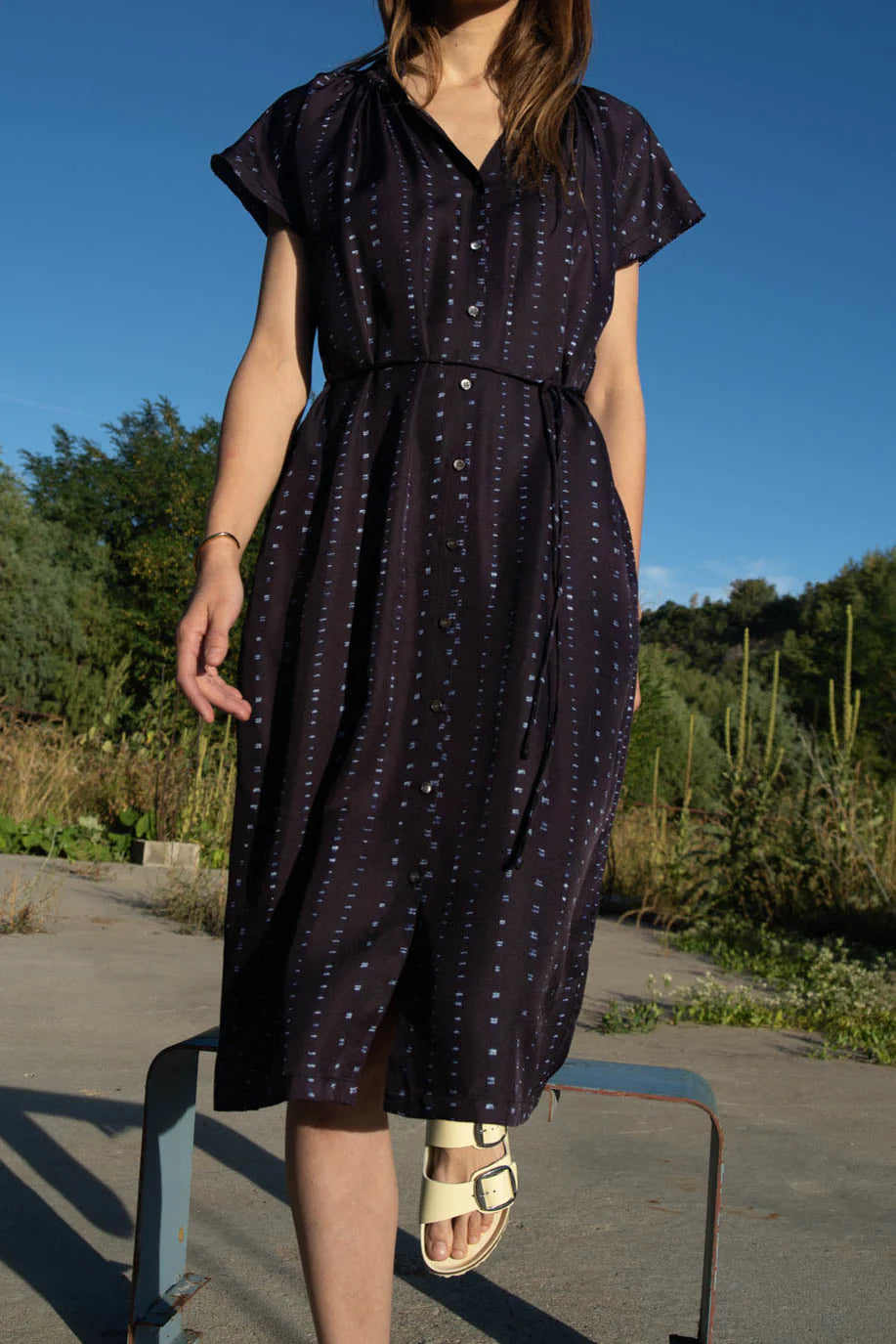 Raquel Allegra Marceline Dress Shibori Indigo-Raquel Allegra-Thistle Hill