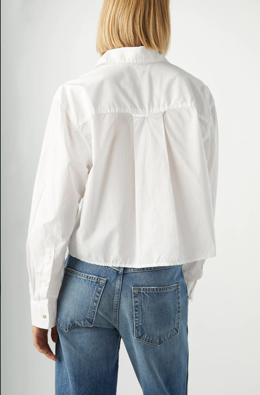 AMO Ruth Crop Shirt White-AMO-Thistle Hill