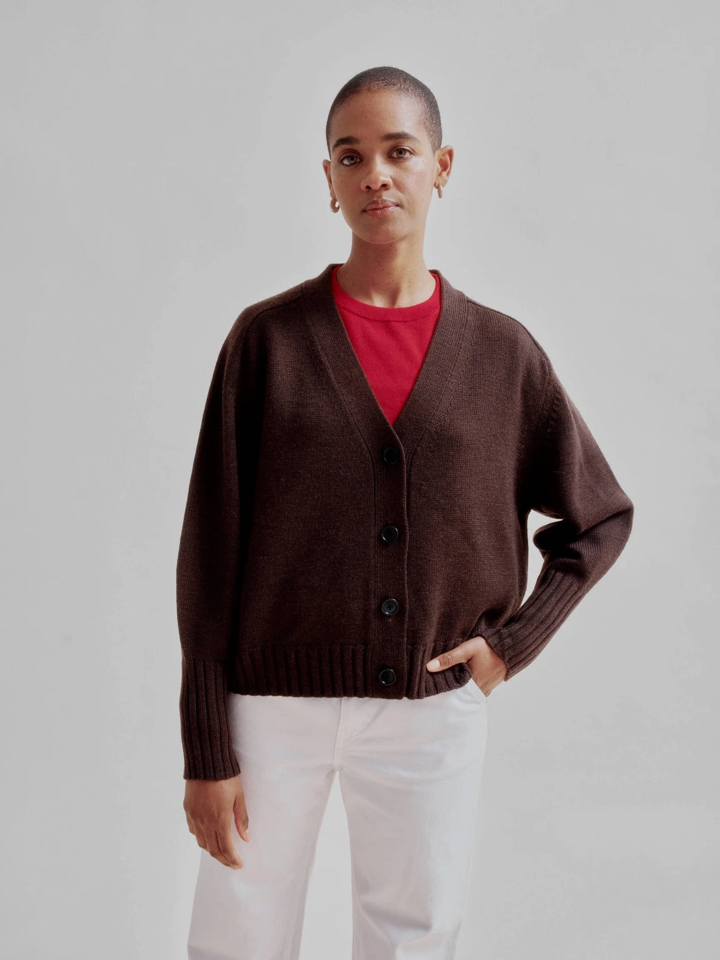 Sayaka Davis Balloon Sleeve Cardigan Wood-Sayaka Davis-Thistle Hill