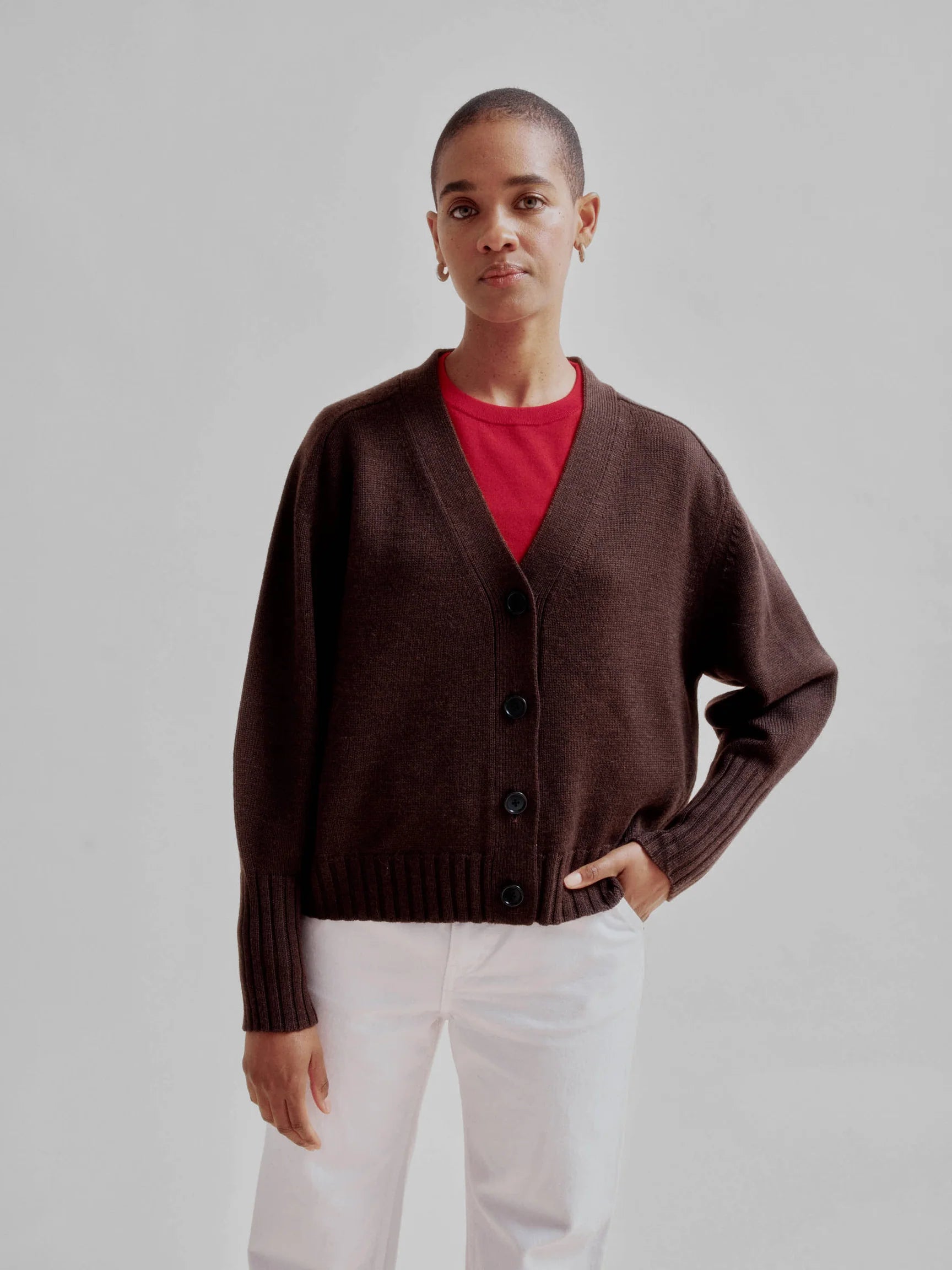 Sayaka Davis Balloon Sleeve Cardigan Wood-Sayaka Davis-Thistle Hill