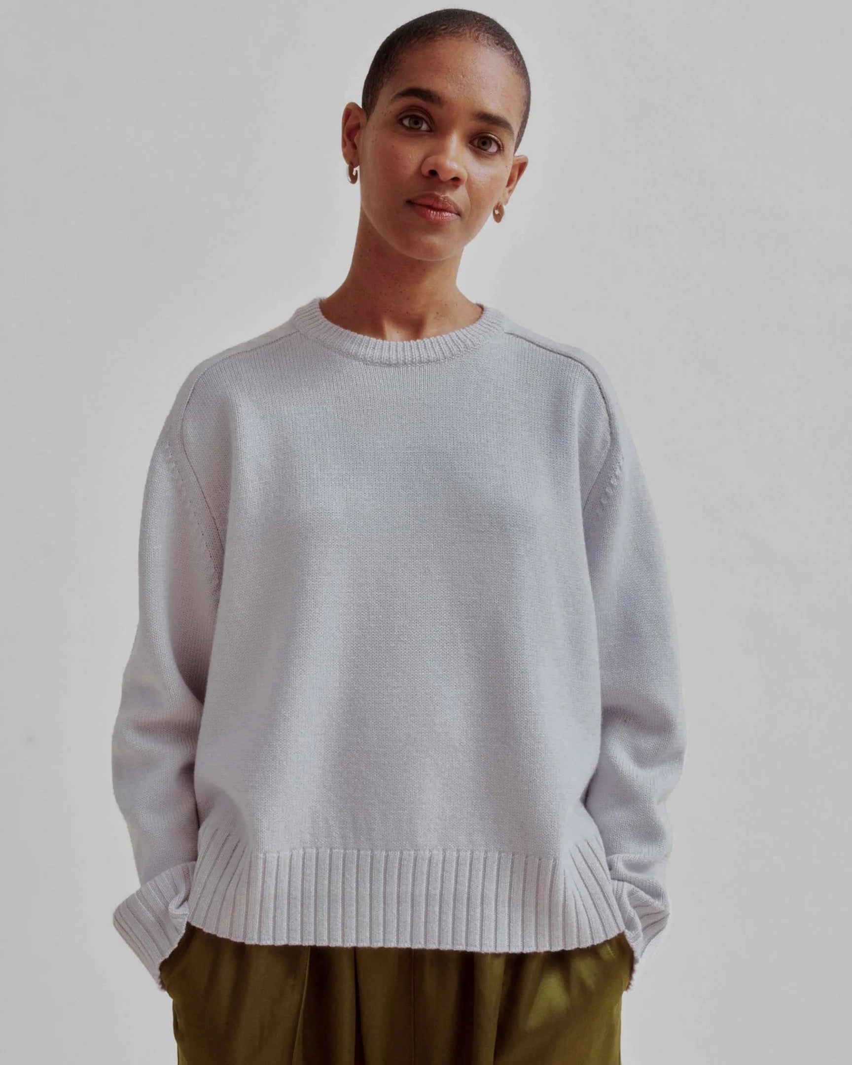 Sayaka Davis Crew Neck Pullover Ice Gray-Sayaka Davis-Thistle Hill