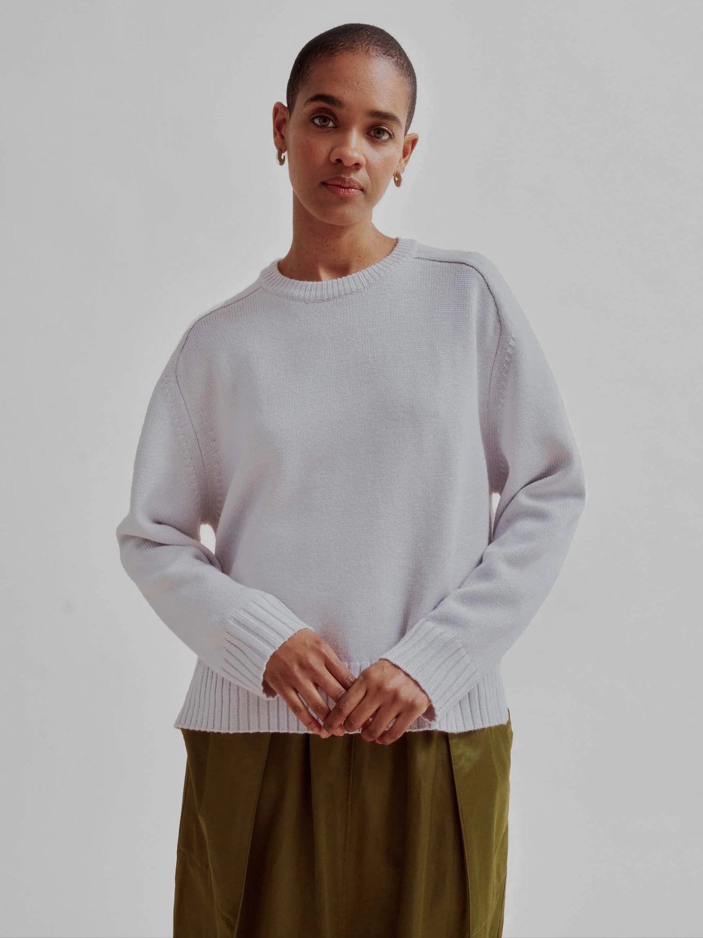Sayaka Davis Crew Neck Pullover Ice Gray-Sayaka Davis-Thistle Hill
