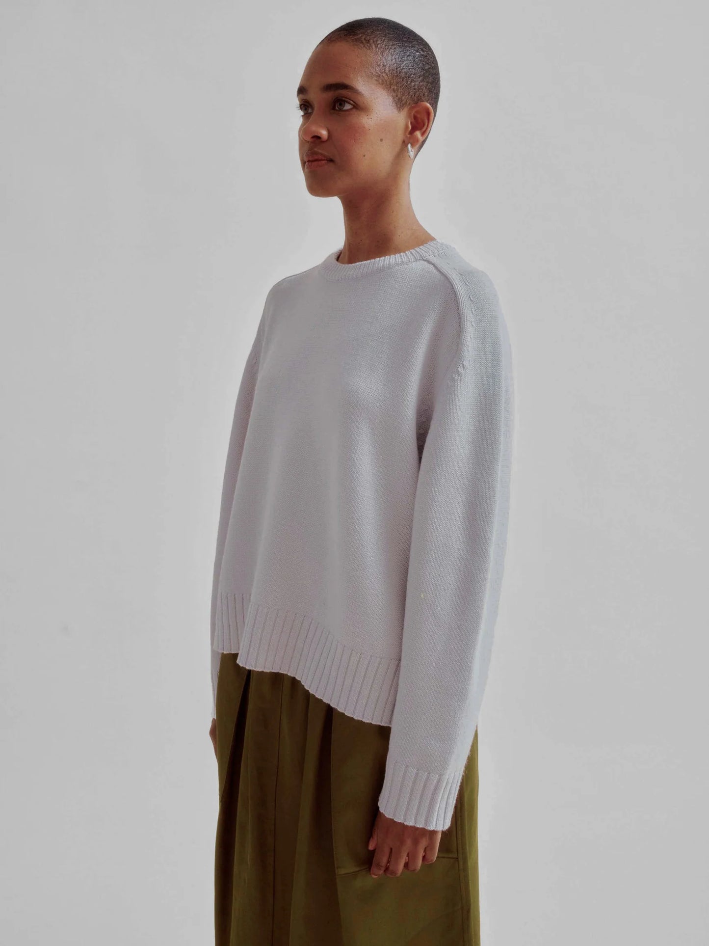 Sayaka Davis Crew Neck Pullover Ice Gray-Sayaka Davis-Thistle Hill