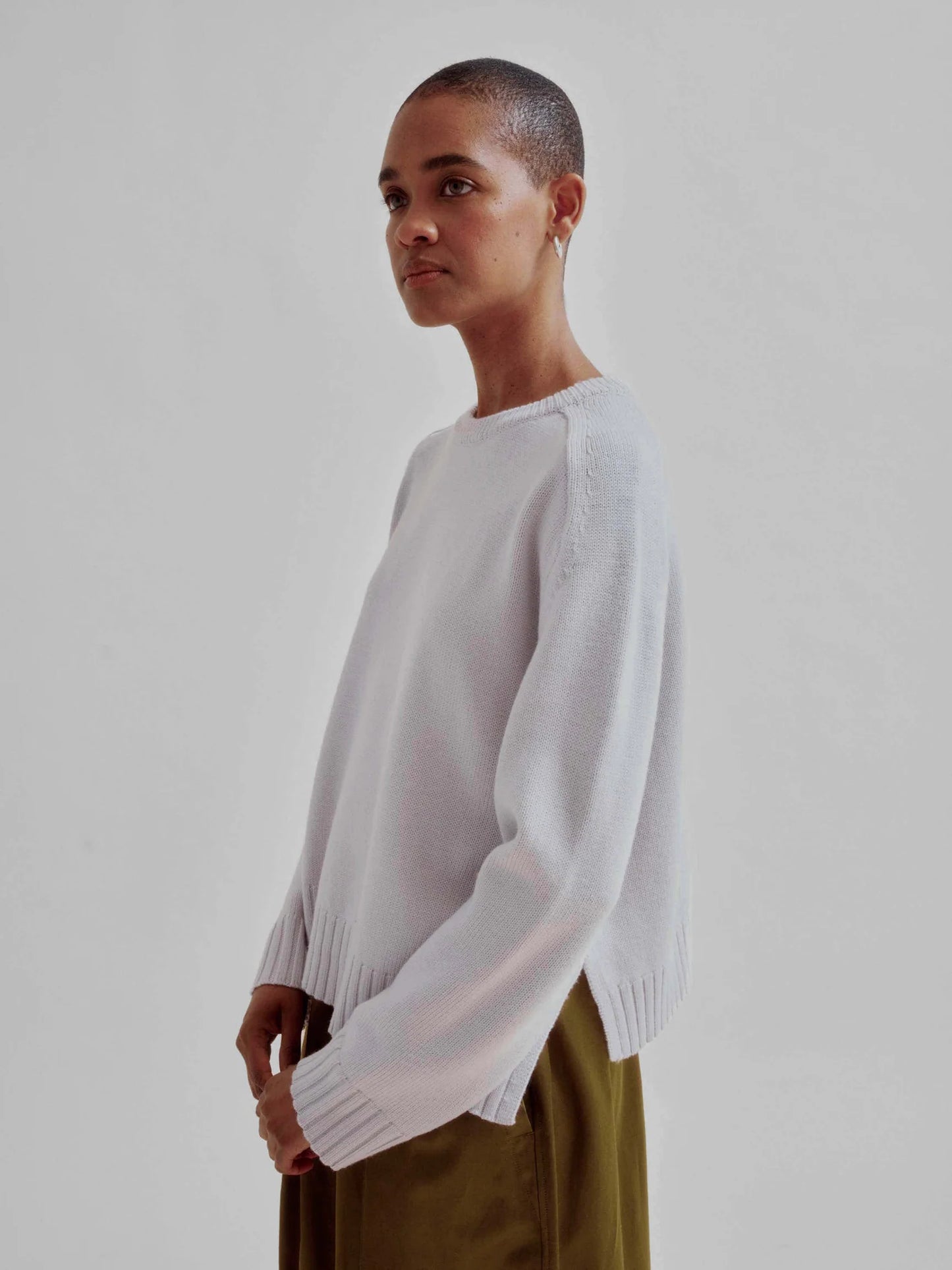 Sayaka Davis Crew Neck Pullover Ice Gray-Sayaka Davis-Thistle Hill