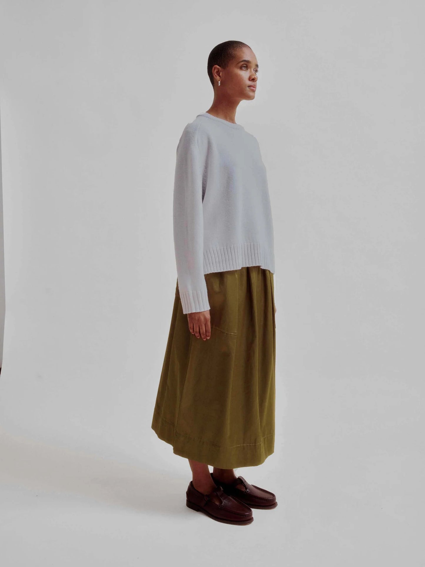 Sayaka Davis Crew Neck Pullover Ice Gray-Sayaka Davis-Thistle Hill