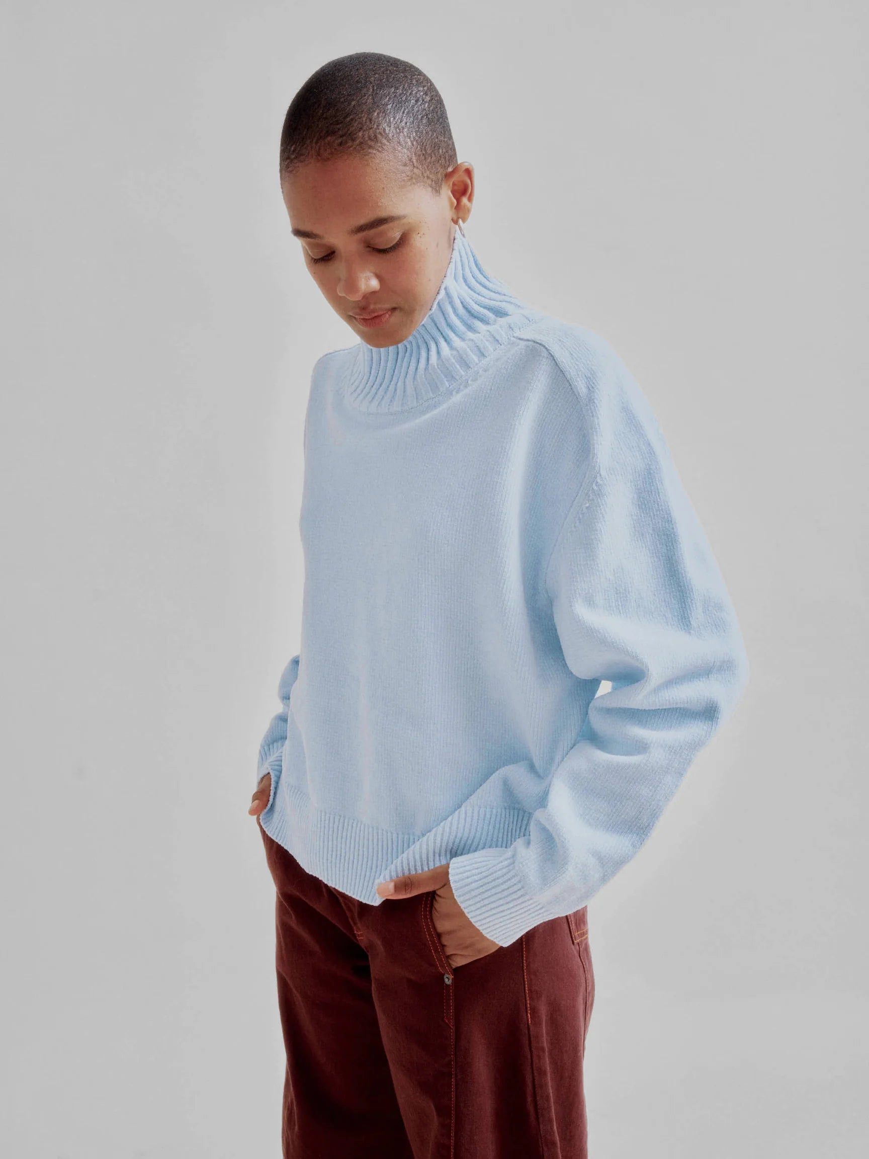 Sayaka Davis Highneck Sweater Baby Blue-Sayaka Davis-Thistle Hill