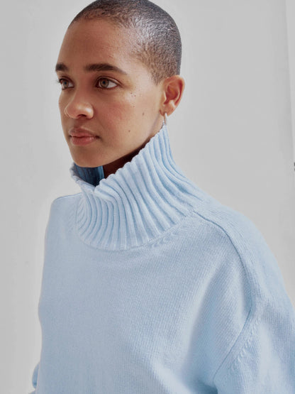 Sayaka Davis Highneck Sweater Baby Blue-Sayaka Davis-Thistle Hill