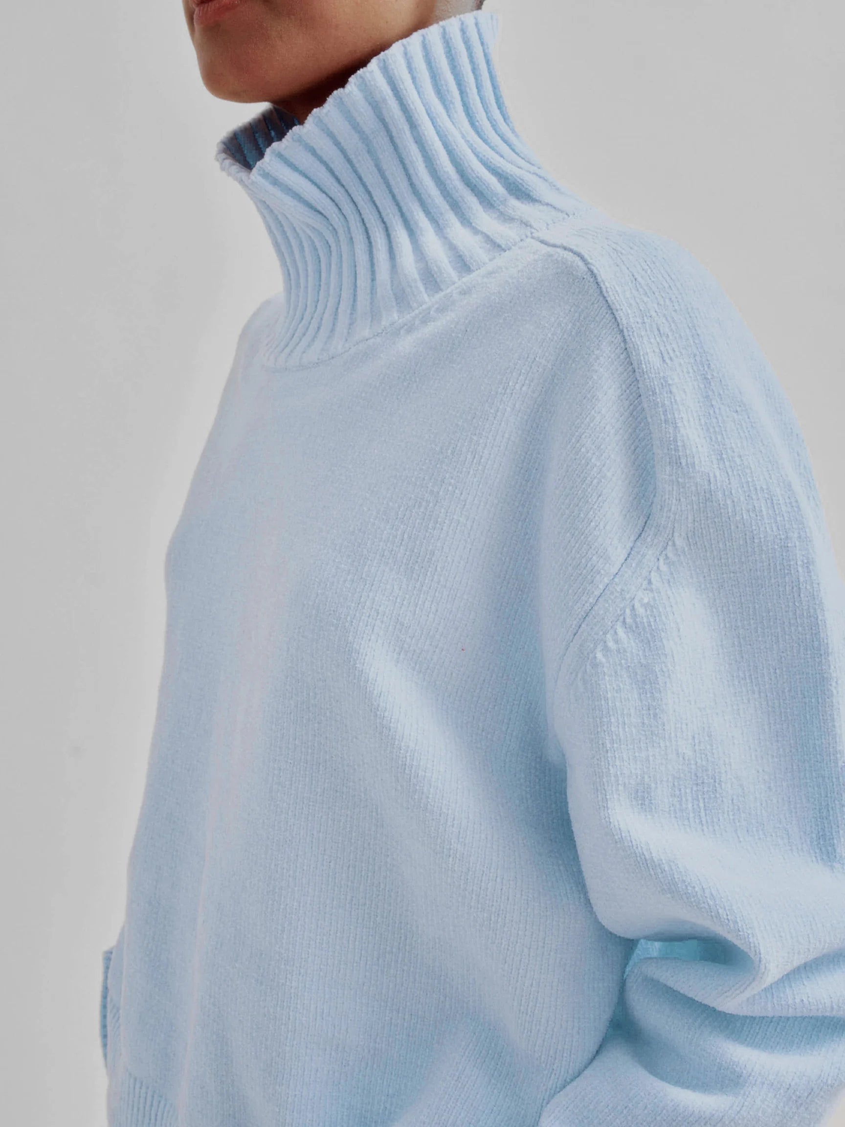 Sayaka Davis Highneck Sweater Baby Blue-Sayaka Davis-Thistle Hill
