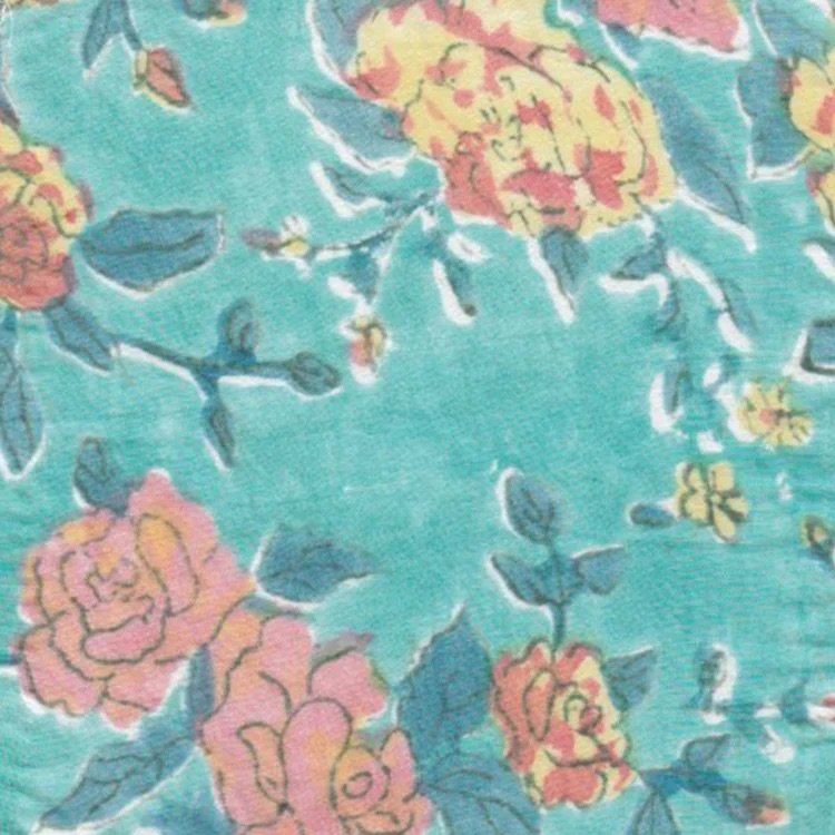 Kerry Cassill Standard Printed Pillowcase Aqua Rose