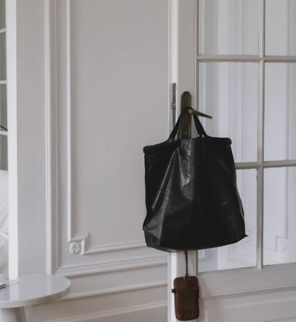 Bea Mombaers Small Shopper Bag Tumbled Black-Bea Mombaers-Thistle Hill