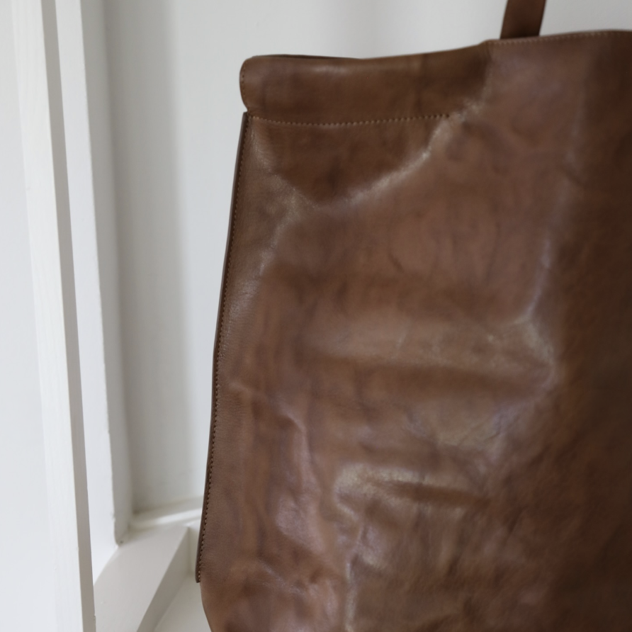Bea Mombaers Large Shopper Bag Tumbled Cognac-Bea Mombaers-Thistle Hill