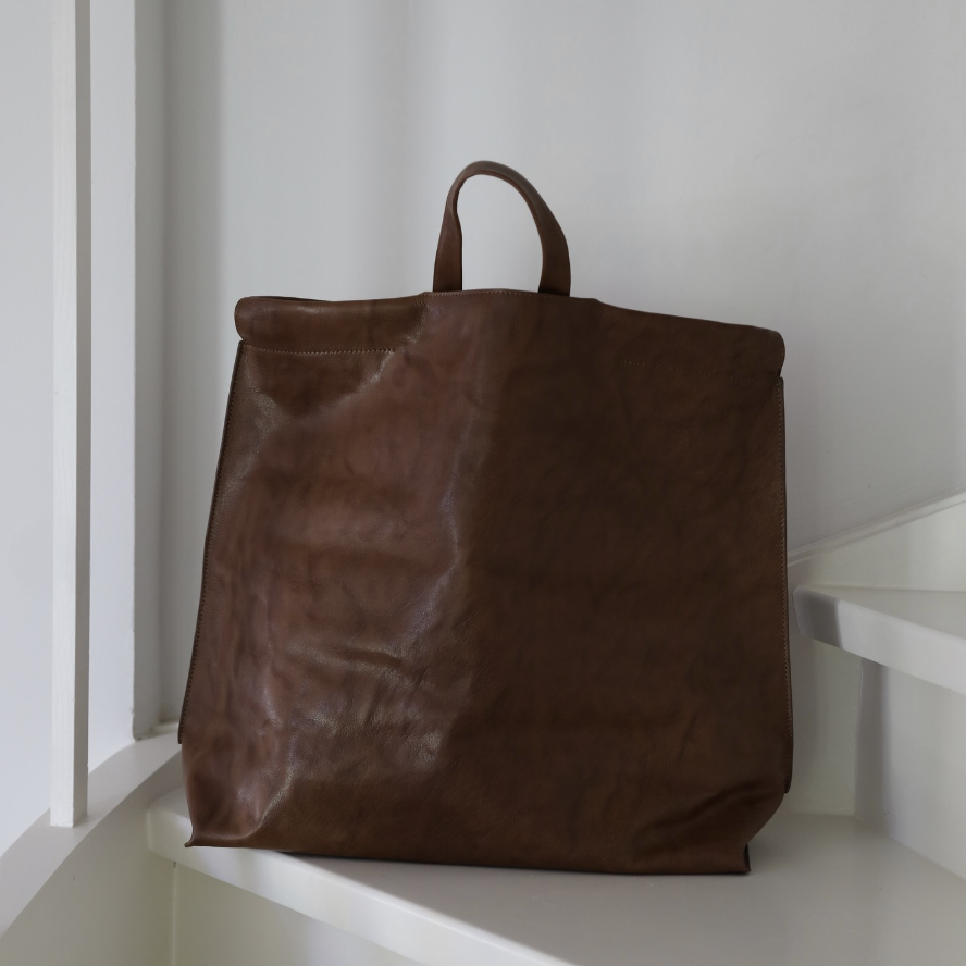 Bea Mombaers Large Shopper Bag Tumbled Cognac-Bea Mombaers-Thistle Hill