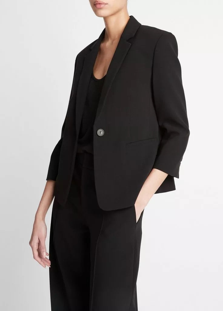 Vince Shrunken Blazer Black-Vince-Thistle Hill