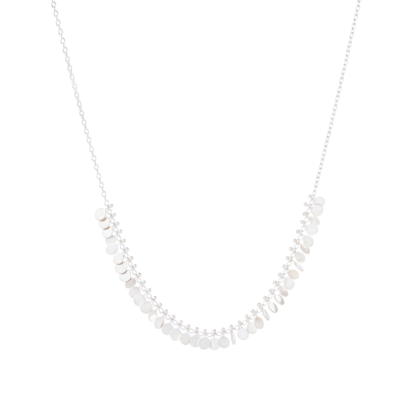 Sia Taylor Silver Tiny Dots Arc Necklace-Sia Taylor-Thistle Hill