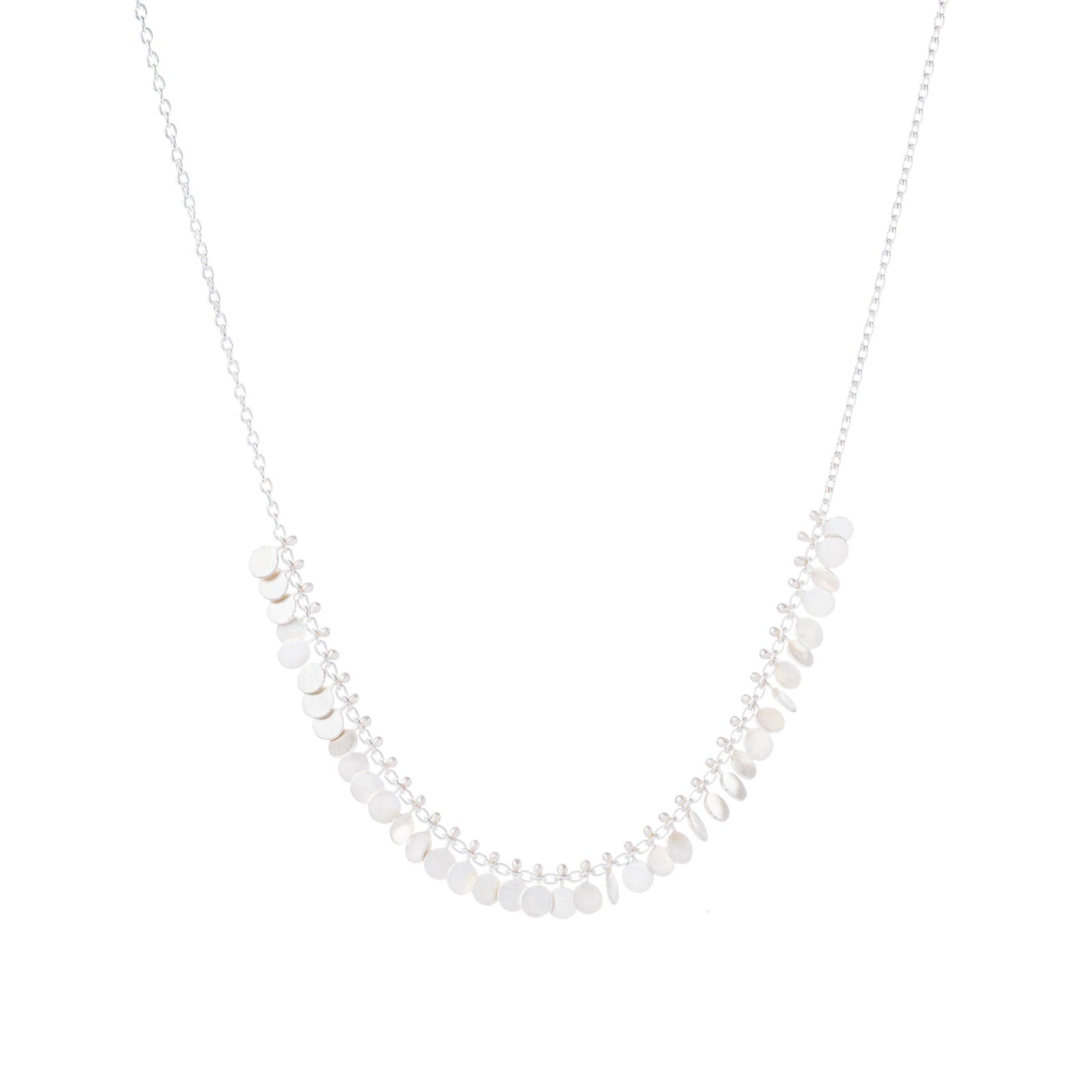 Sia Taylor Silver Tiny Dots Arc Necklace-Sia Taylor-Thistle Hill