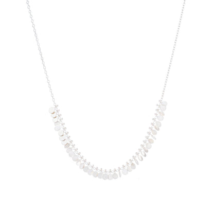 Sia Taylor Silver Tiny Dots Arc Necklace-Sia Taylor-Thistle Hill
