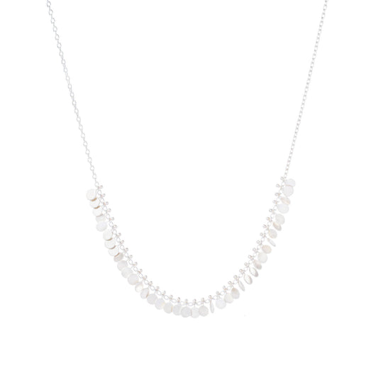 Sia Taylor Silver Tiny Dots Arc Necklace-Sia Taylor-Thistle Hill