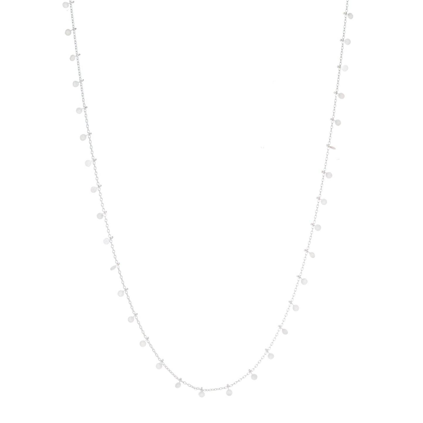 Sia Taylor Silver Long Dot Necklace-Sia Taylor-Thistle Hill