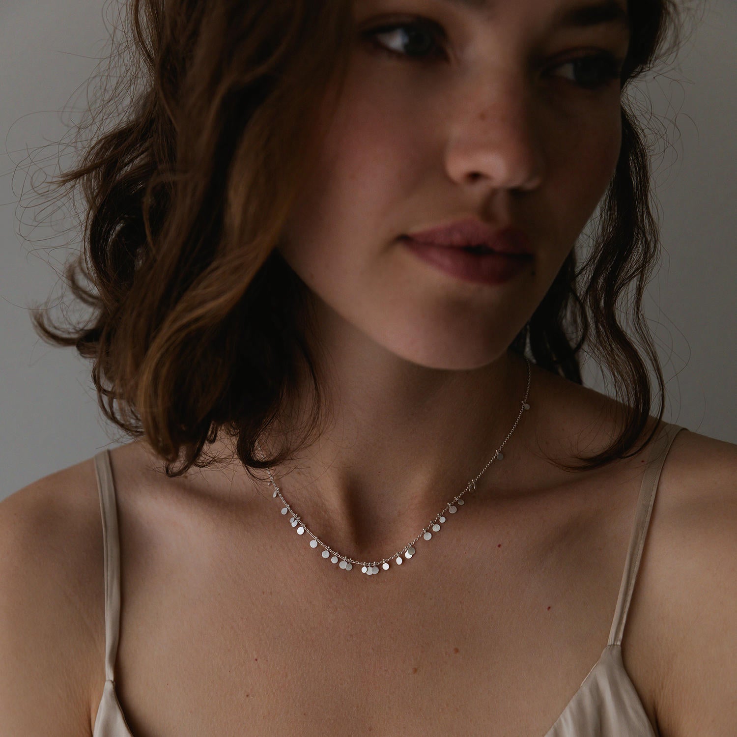 Sia Taylor Silver Random Dot Necklace-Sia Taylor-Thistle Hill